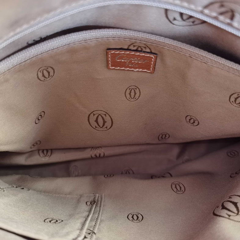 Preloved Cartier Two Ways Bag 12334609 in Tan Leather - Shoulder & Crossbody