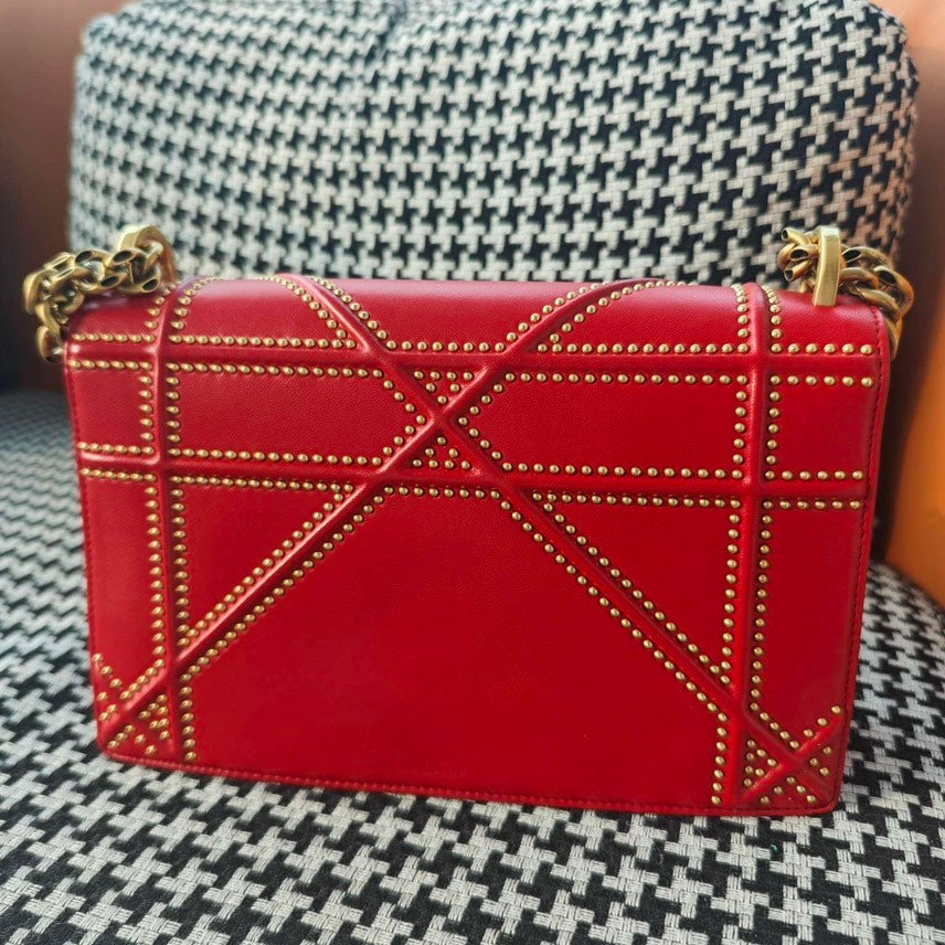 Dior Preloved Diorama Crossbody Bag Red