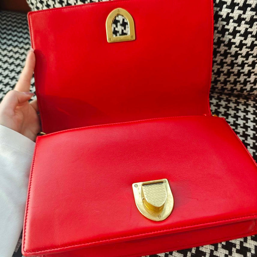 Dior Preloved Diorama Crossbody Bag Red