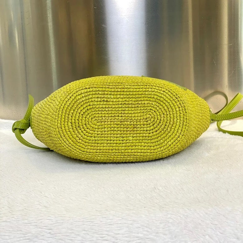 Loewe Summer Collection Crossbody 6573 in Green Straw