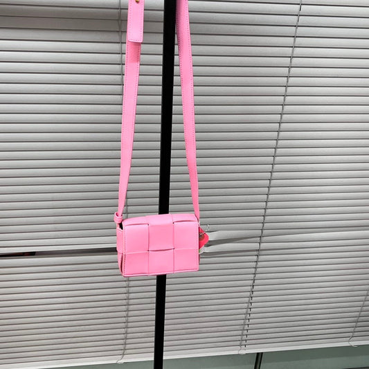 Bottega Veneta Mini Crossbody Bag Pink Leather Z3828