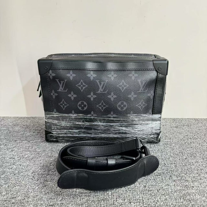 Preloved Louis Vuitton Monogram Soft Trunk Bag Black Crossbody