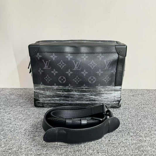 Preloved Louis Vuitton Monogram Soft Trunk Bag Black Crossbody