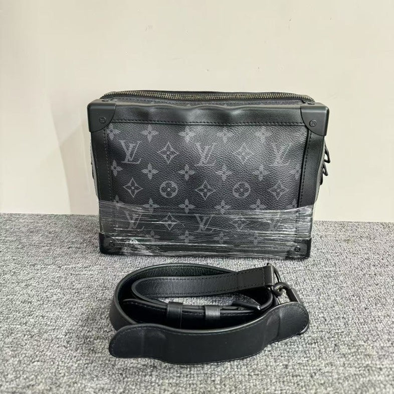 Preloved Louis Vuitton Monogram Soft Trunk Bag Black Crossbody