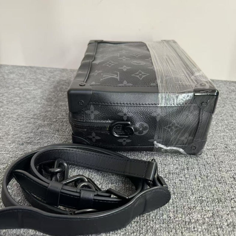 Preloved Louis Vuitton Monogram Soft Trunk Bag Black Crossbody