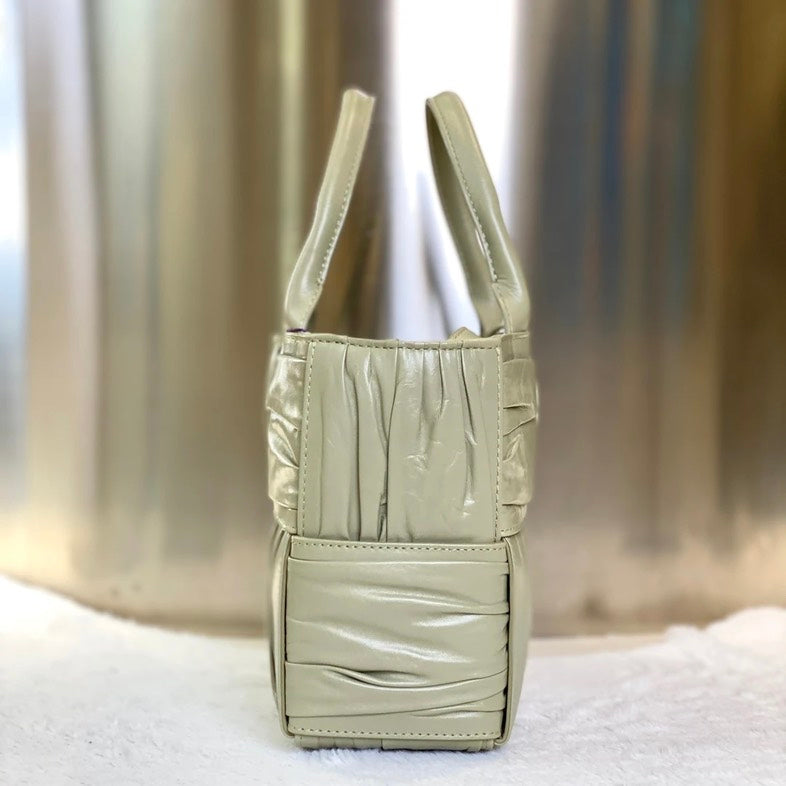 Preloved BV Crossbody Bag 7074 in Olive Leather