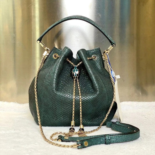 Preloved Bvlgari Serpenti Forest Green Crossbody Bag
