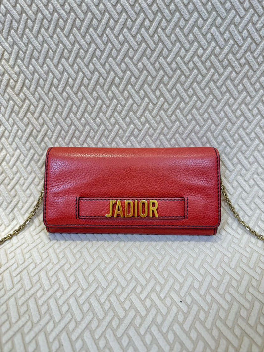 Preloved Dior J'adior Red Leather Crossbody Bag