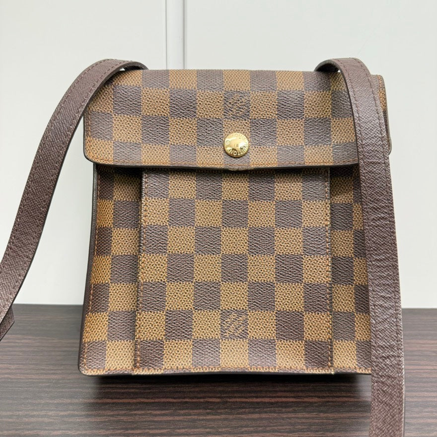 Preloved Louis Vuitton Damier Ebene Crossbody Bag LB110119 - Brown Designer Handbag