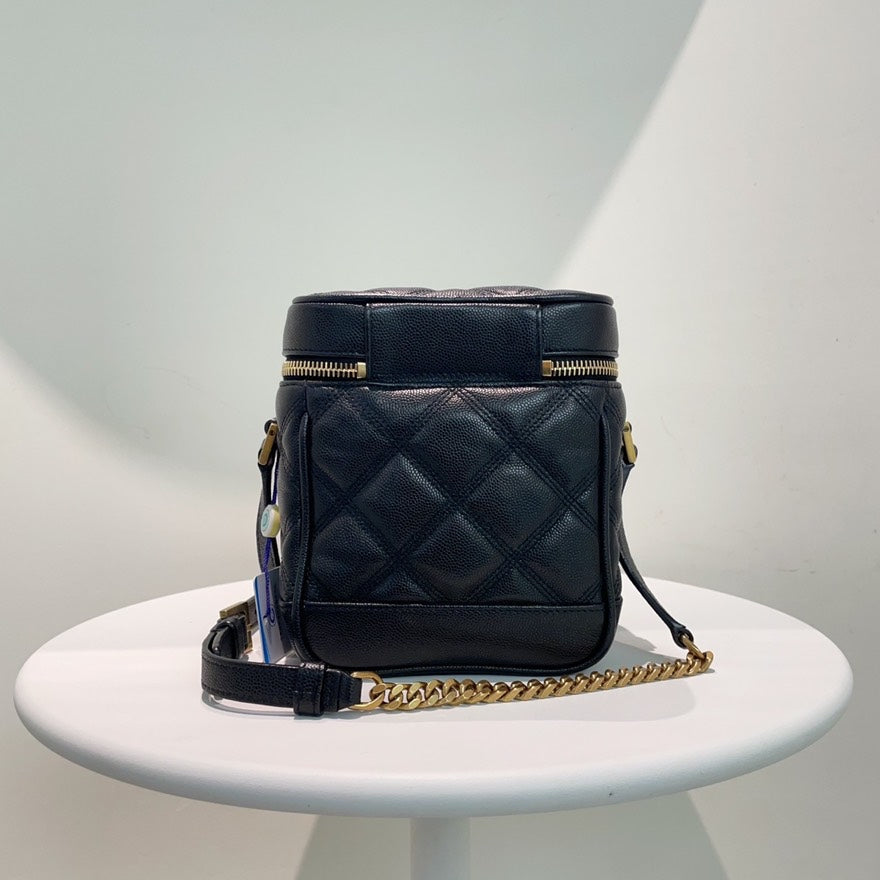 Preloved YSL Saint Laurent Vanity Bag Black Leather Crossbody