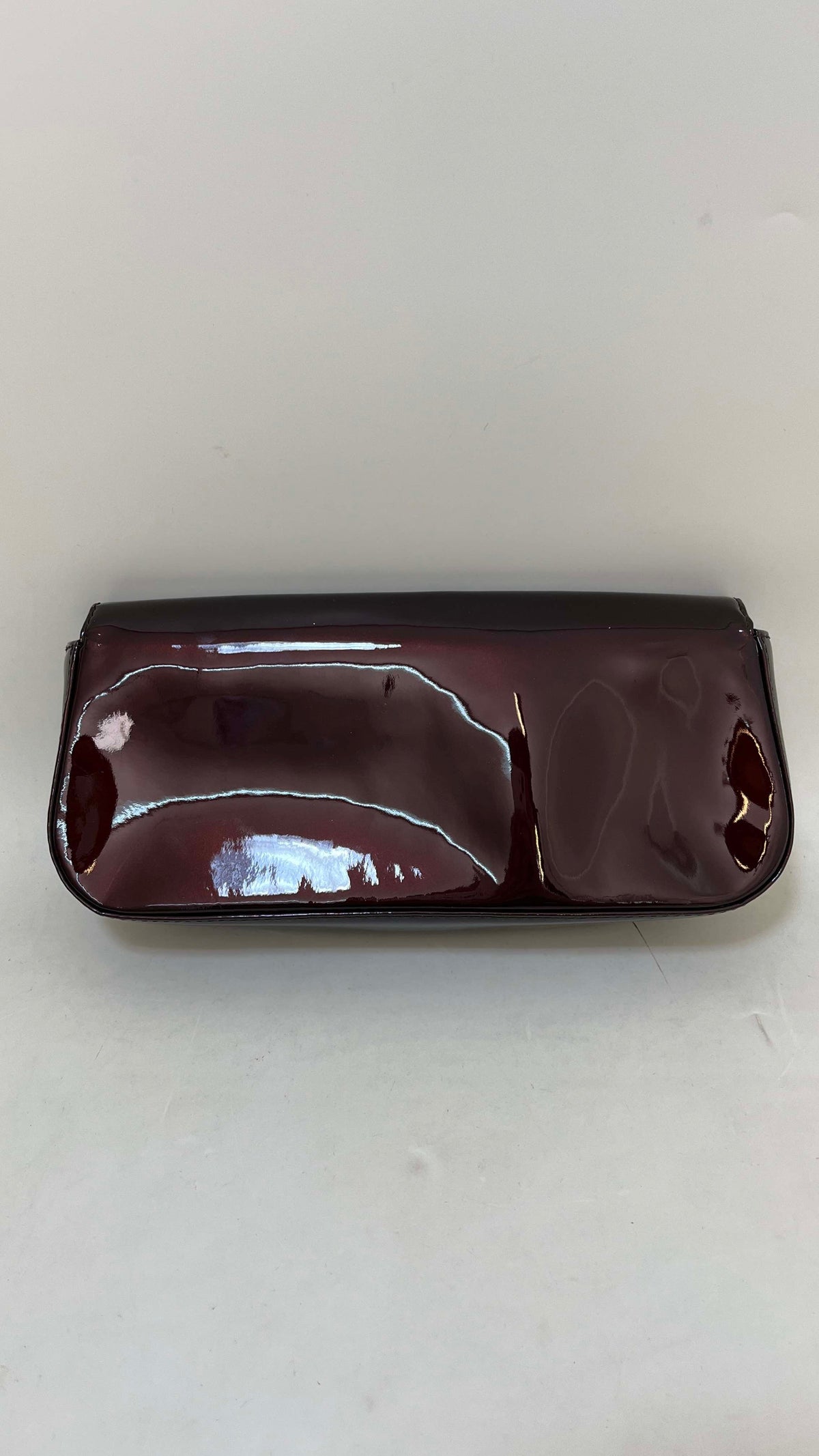 Preloved Louis Vuitton LV Clutch Bag Burgundy Leather