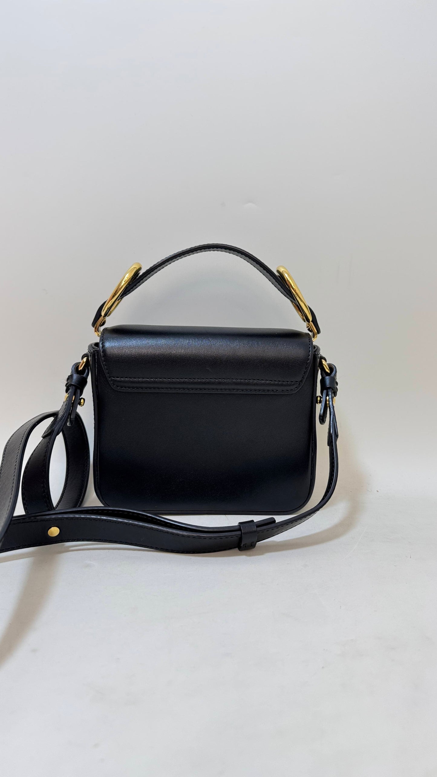 Preloved Chloe C Shoulder Bag Black Leather Crossbody