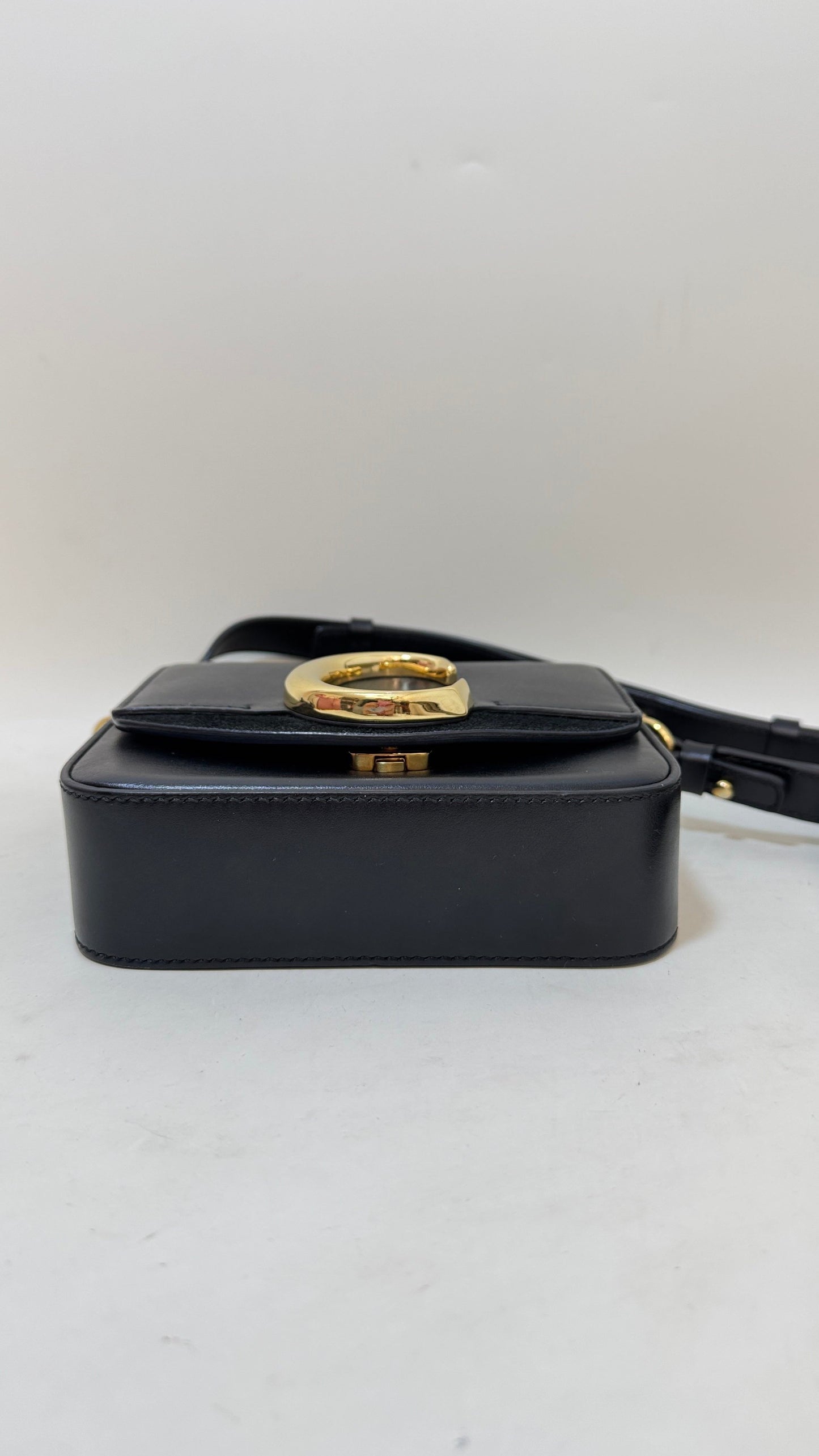 Preloved Chloe C Shoulder Bag Black Leather Crossbody