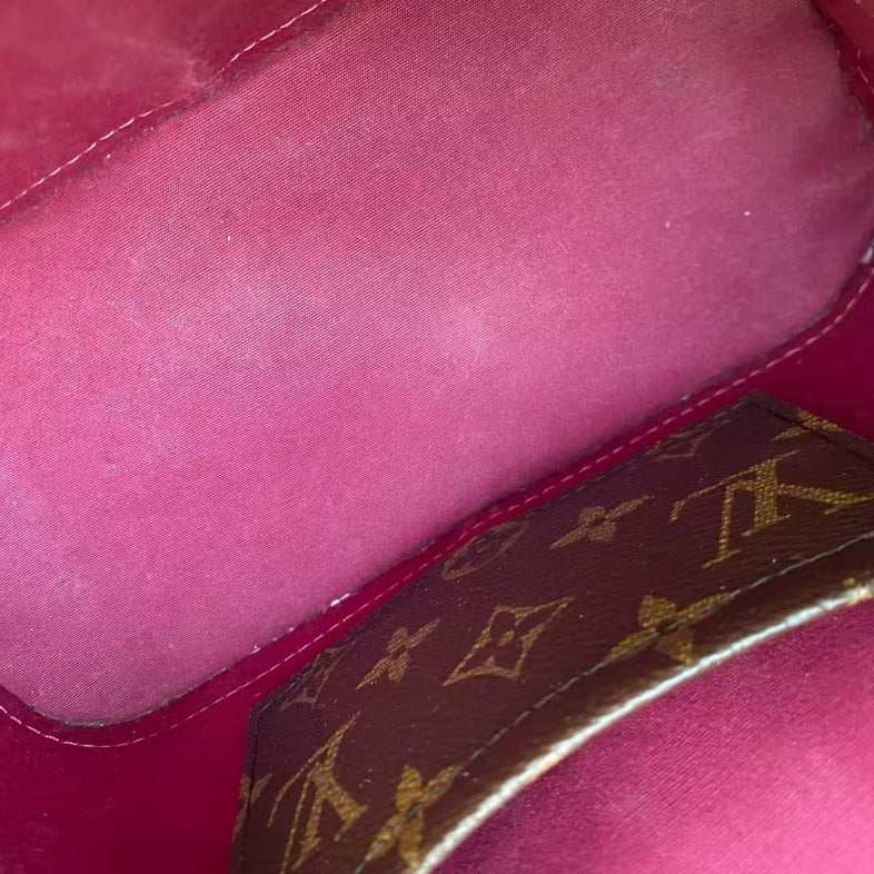 Preloved Louis Vuitton Alma Bag Patent Leather, Amarante, Top Handle