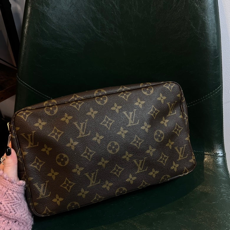 Preloved Louis Vuitton Monogram Leather Pouch AF128 in Brown - Clutch