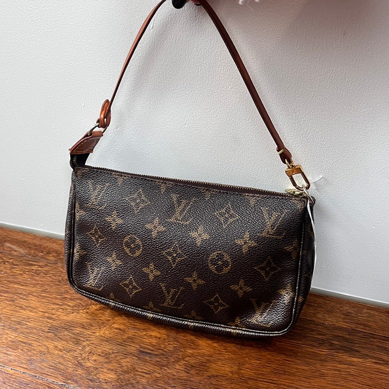 Preloved Louis Vuitton Monogram Leather Handbag AF656 in Brown - Shoulder Bag
