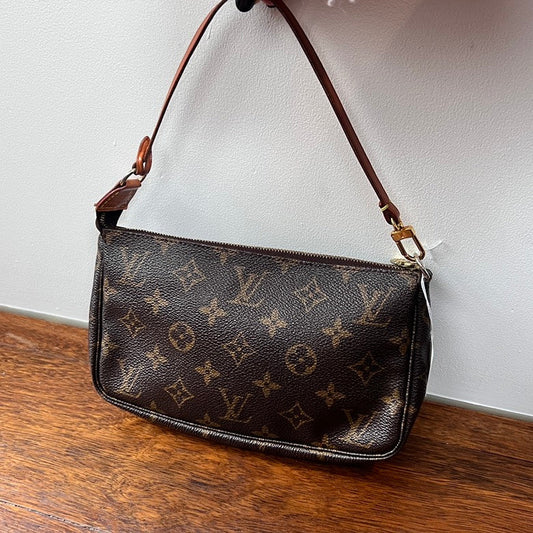 Preloved Louis Vuitton Monogram Leather Handbag AF656 in Brown - Shoulder Bag