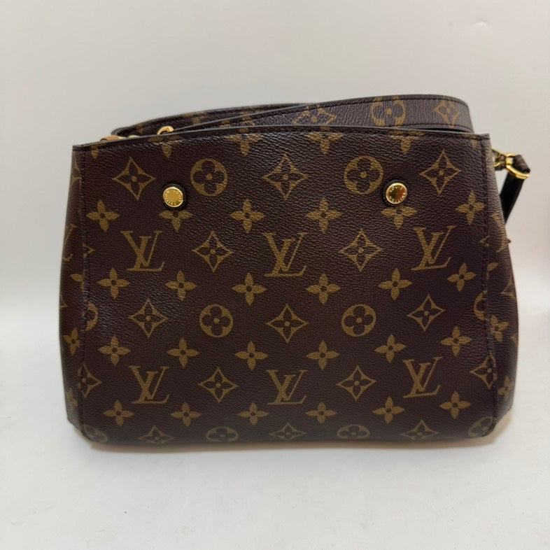 Preloved Louis Vuitton Montaigne Monogram Brown Satchel Bag - Medium