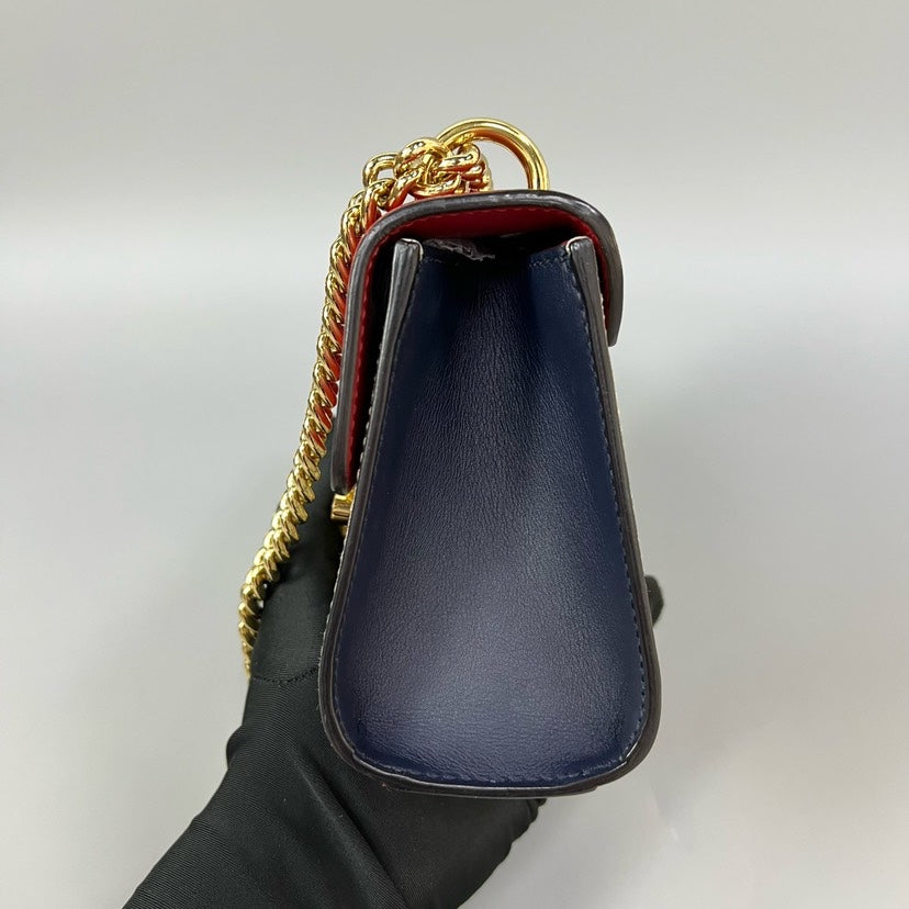 Preloved Gucci Padlock Bag Red Canvas Crossbody XJ10827