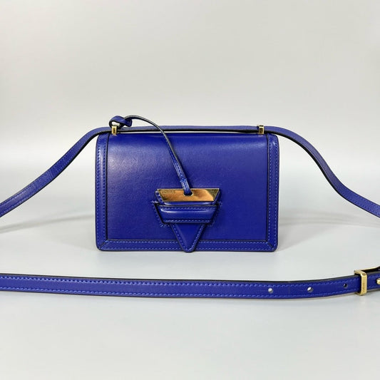 Preloved Loewe Barcelona Small Bag Blue Leather Crossbody