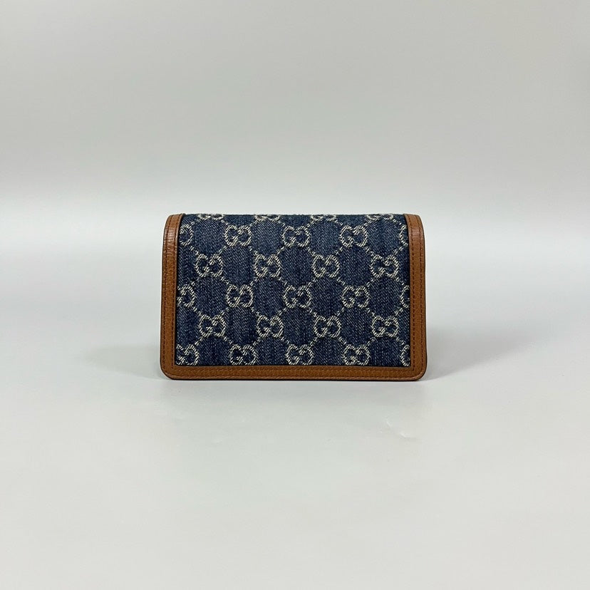 Preloved Gucci Dionysus Mini 16.5*10cm Navy Blue Monogram Canvas Crossbody Bag XJ10856