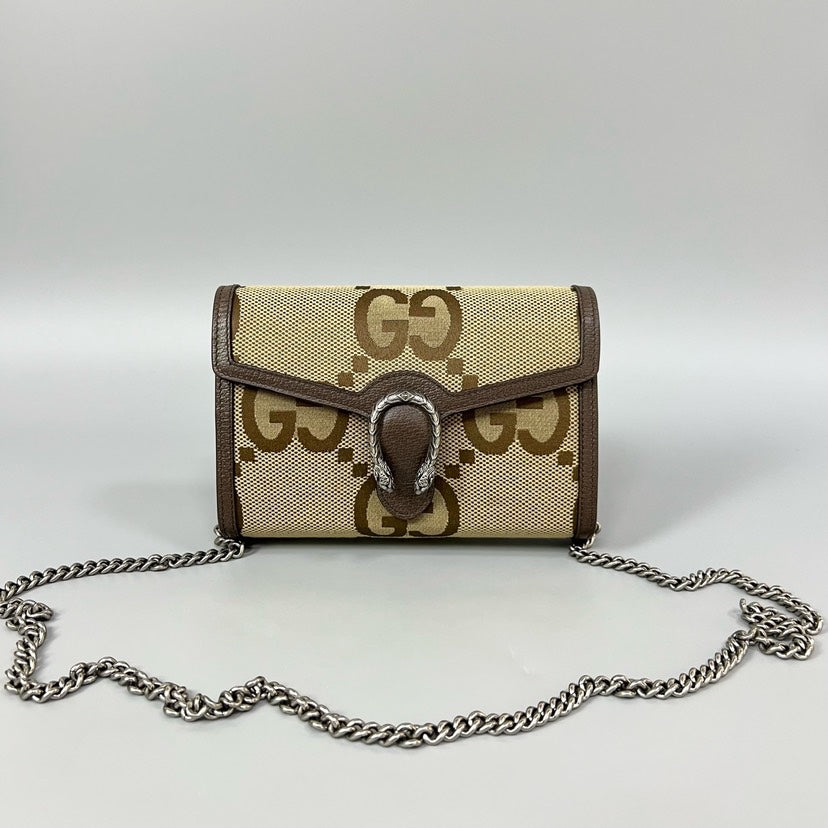 Preloved GUCCI Dionysus Woc Beige Canvas Crossbody Bag XJ10839