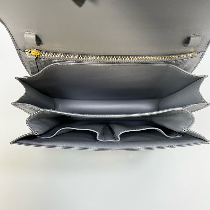 Celine Box Grey Leather Crossbody Bag XJ10950