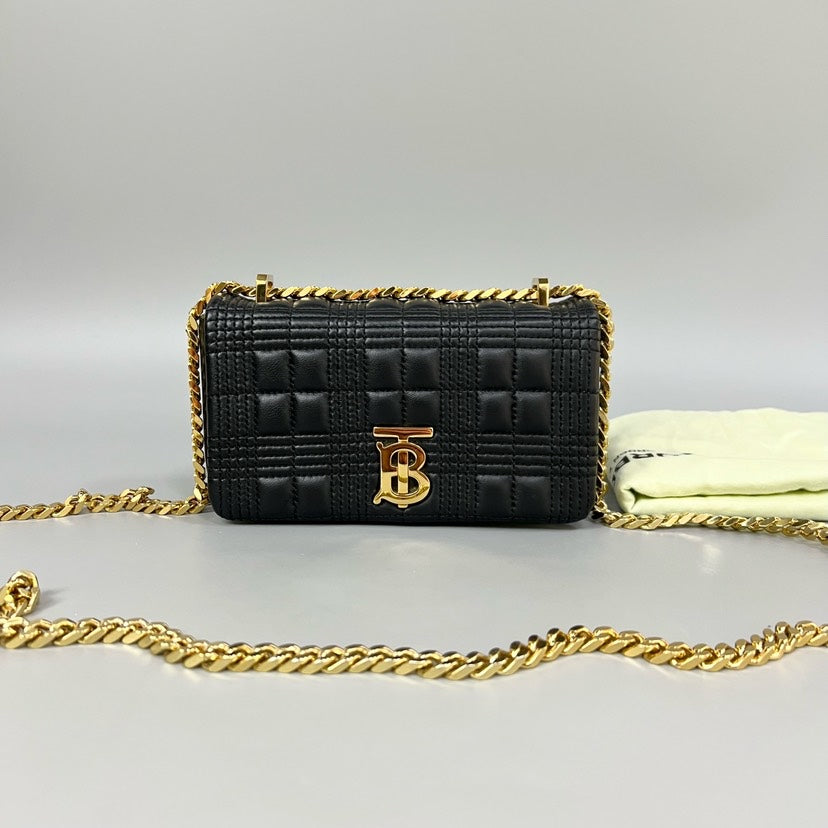 Preloved Burberry Lola Black Leather Mini Crossbody Bag XJ10958
