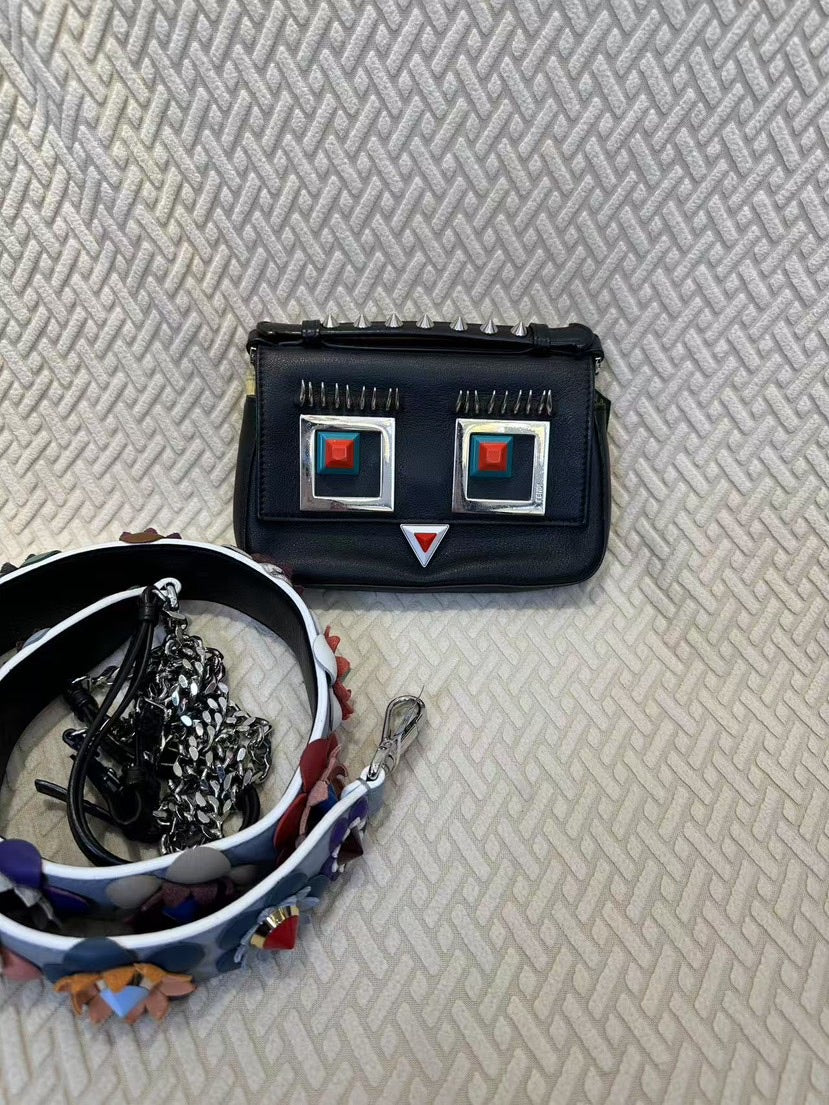 Preloved Fendi Monster Black Crossbody Bag