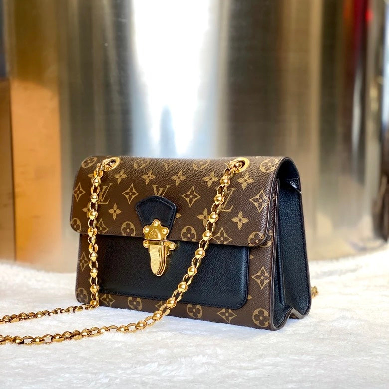 Louis Vuitton Victoria Crossbody Bag in Brown Monogram Canvas