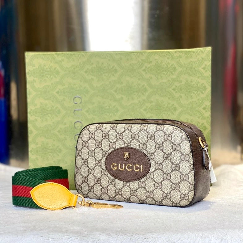 Preloved Gucci GG Supreme Ophidia Beige Canvas Crossbody Bag