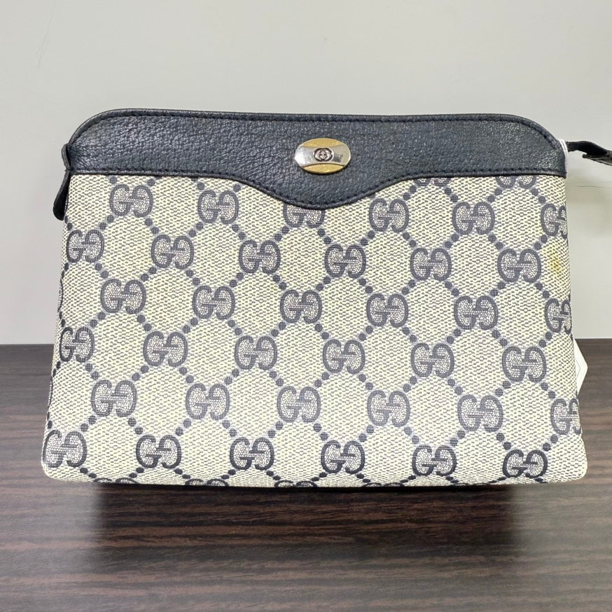 Gucci GG Pouch FM Beige Canvas Clutch Bag