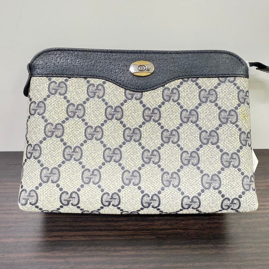 Gucci GG Pouch FM Beige Canvas Clutch Bag