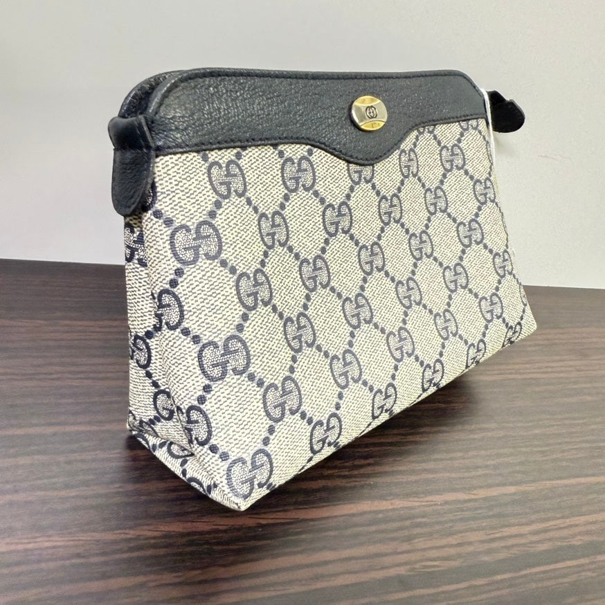 Gucci GG Pouch FM Beige Canvas Clutch Bag