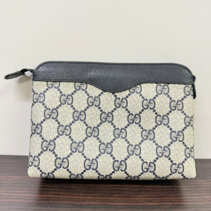 Gucci GG Pouch FM Beige Canvas Clutch Bag
