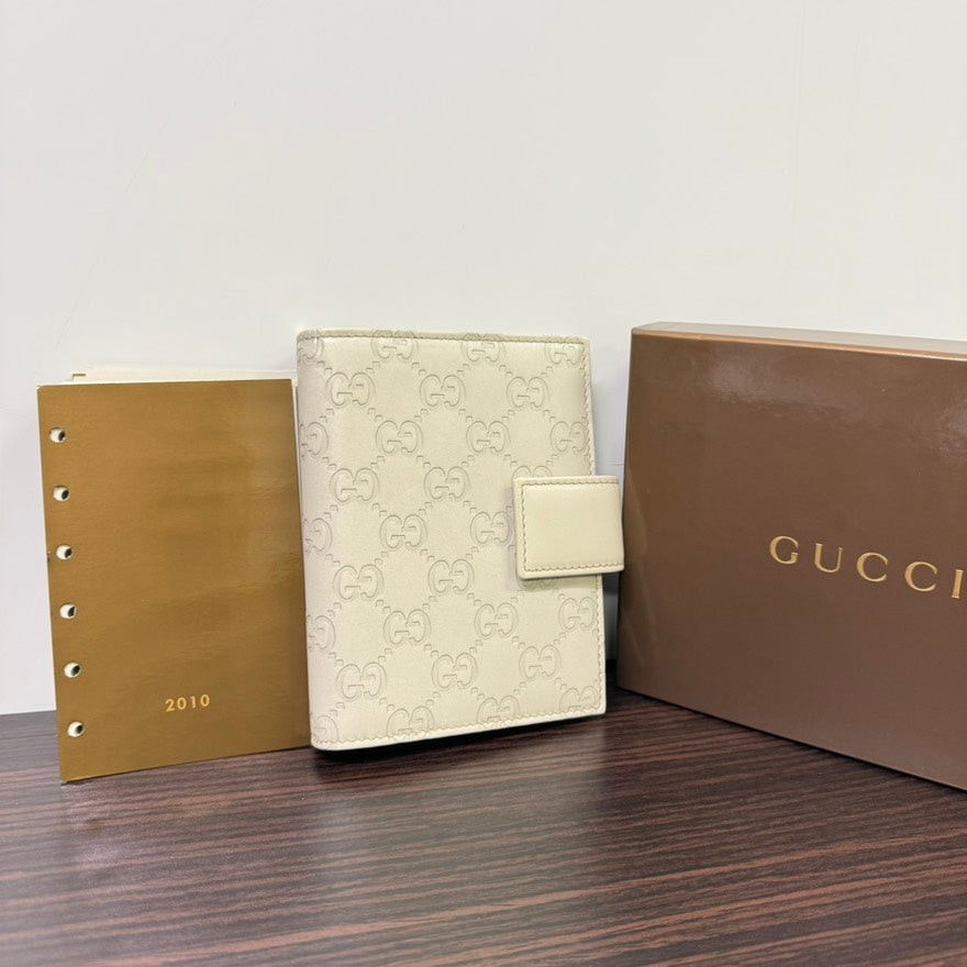 Gucci GG Agenda FM Ivory Leather Planner