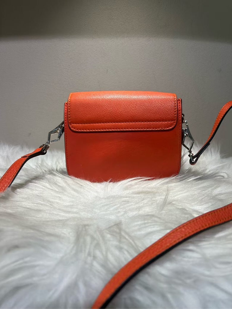 Burberry Crossbody Bag Orange Leather -  and On Sale