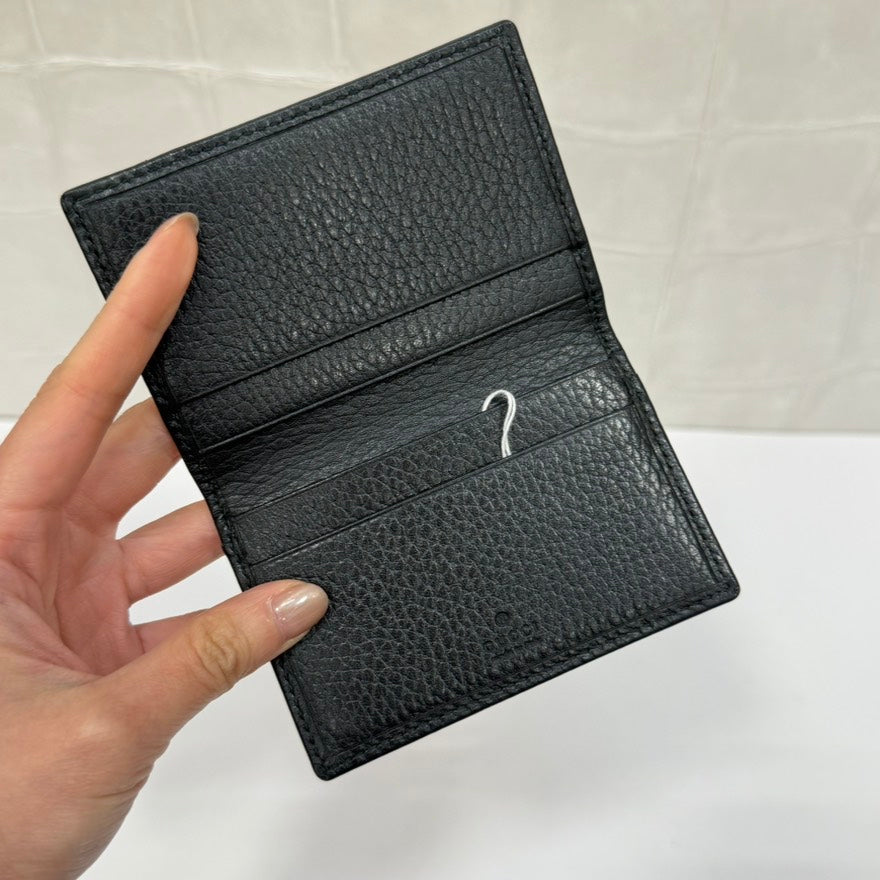 Gucci GG Marmont Card Case FM Black Leather Wallet