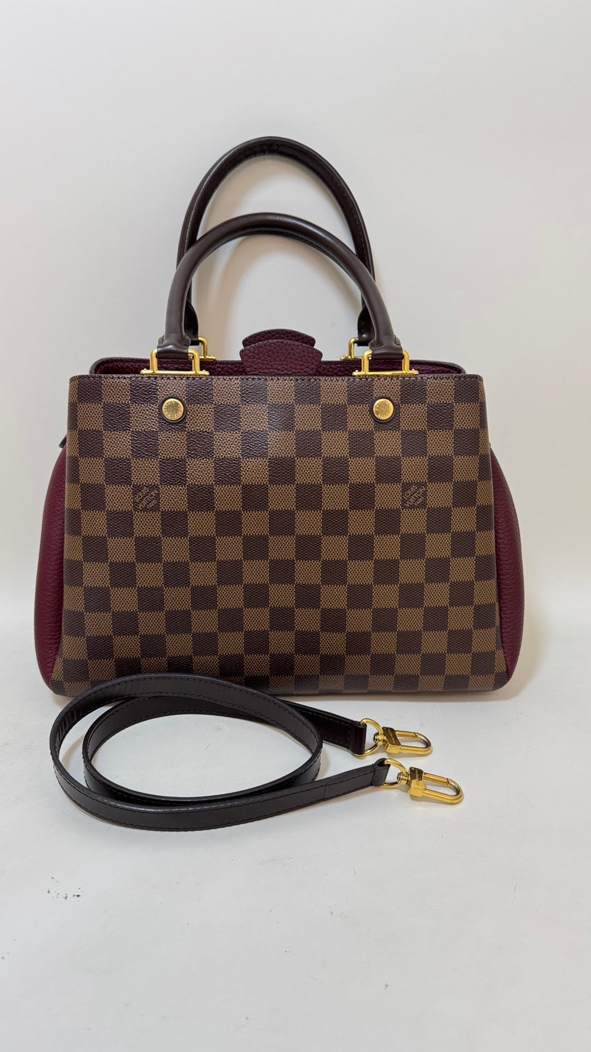 Preloved Louis Vuitton Damier Ebene 2way Shoulder Bag in Brown