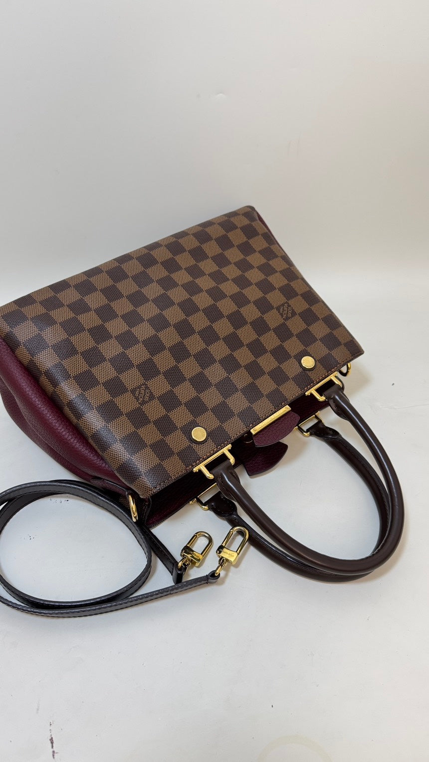Preloved Louis Vuitton Damier Ebene 2way Shoulder Bag in Brown