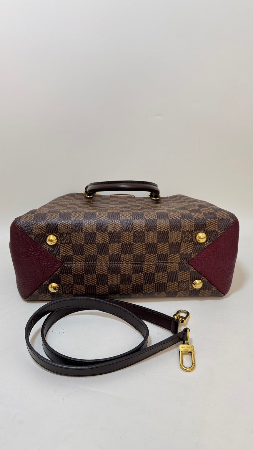Preloved Louis Vuitton Damier Ebene 2way Shoulder Bag in Brown