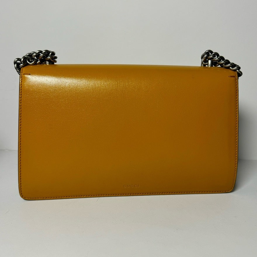 Gucci Dionysus Medium Shoulder Bag in Yellow Leather