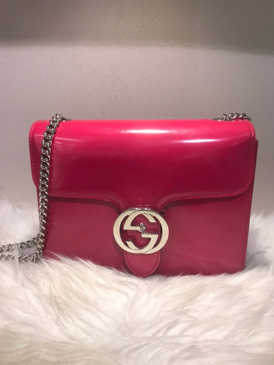 Gucci GG Marmont Pink Leather Shoulder Bag