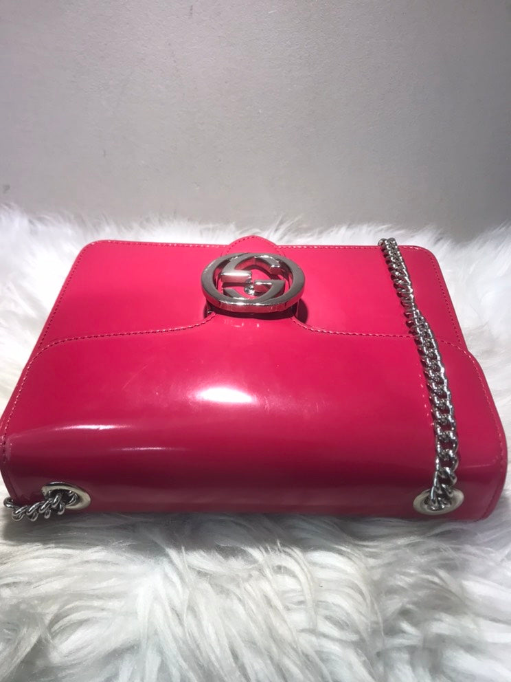Gucci GG Marmont Pink Leather Shoulder Bag