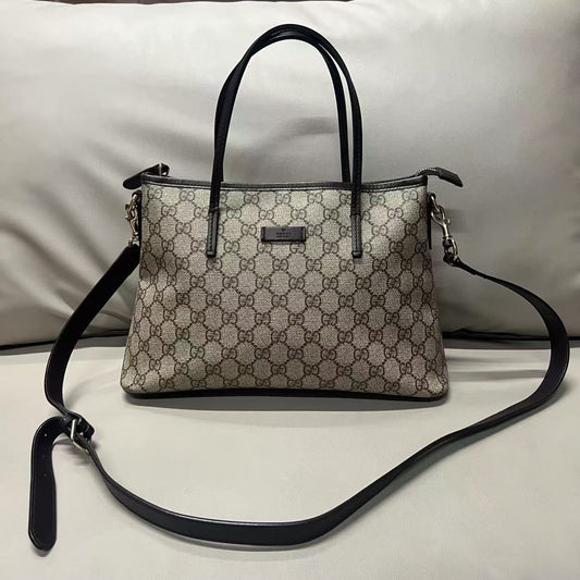 Gucci GG Supreme Beige Two-Way Shoulder Bag
