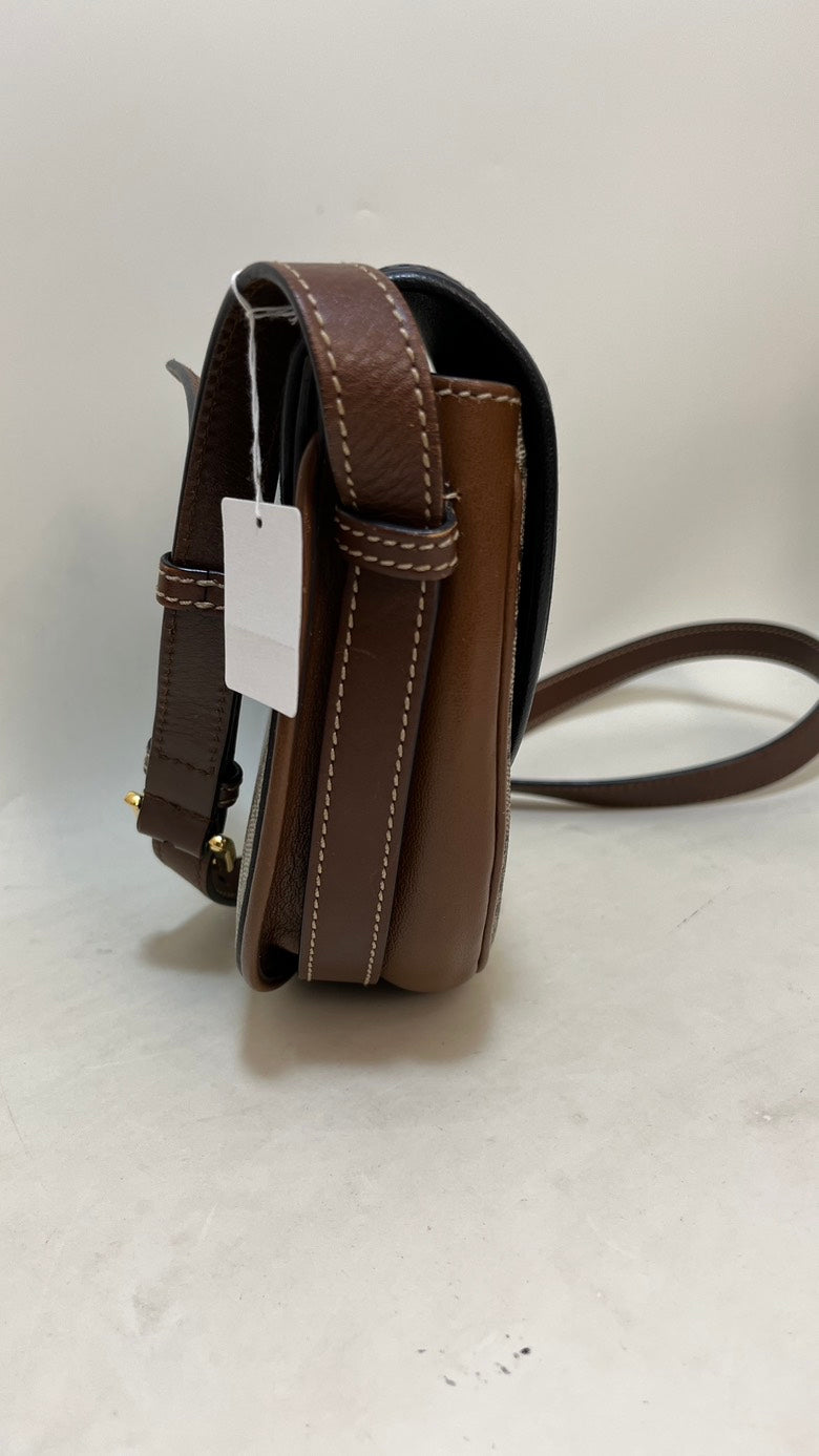 Gucci Vintage GG Supreme Canvas Black Saddle Bag