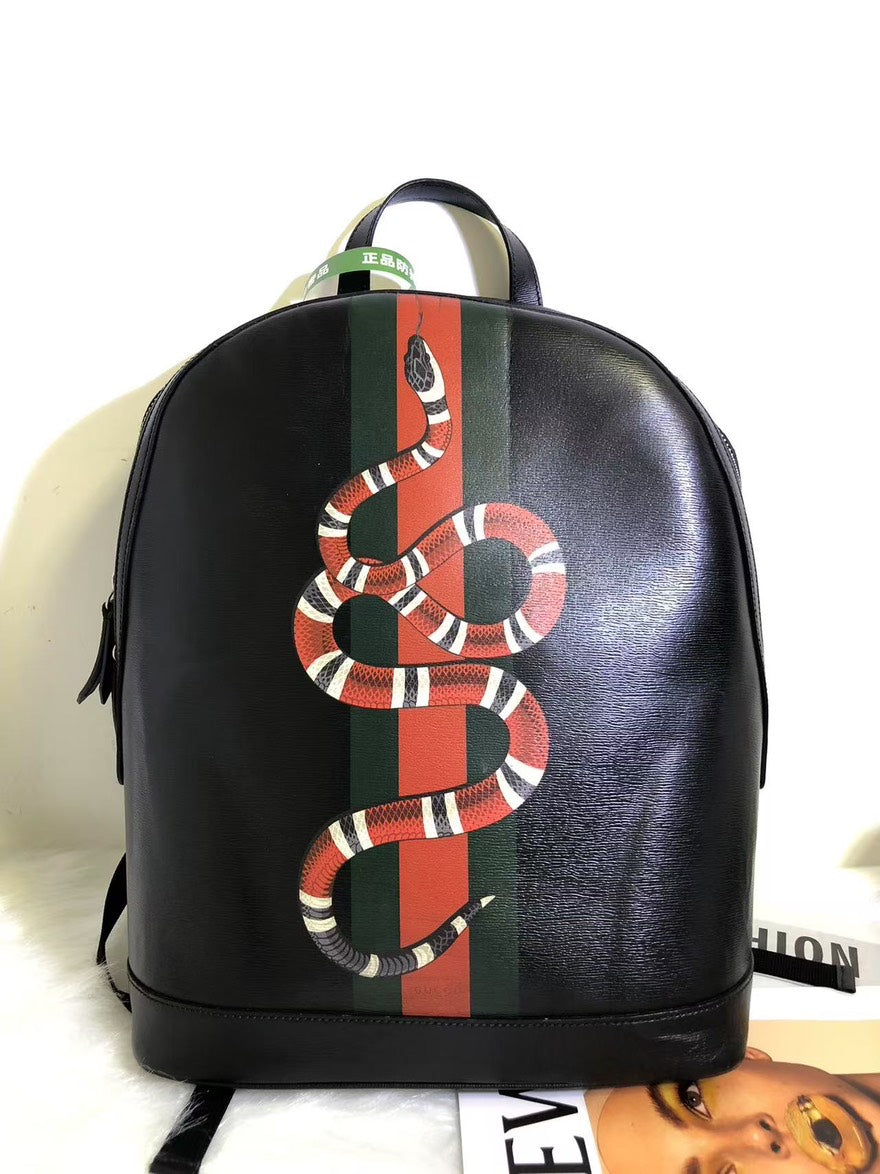 Gucci GG Marmont Black Leather Backpack Bag