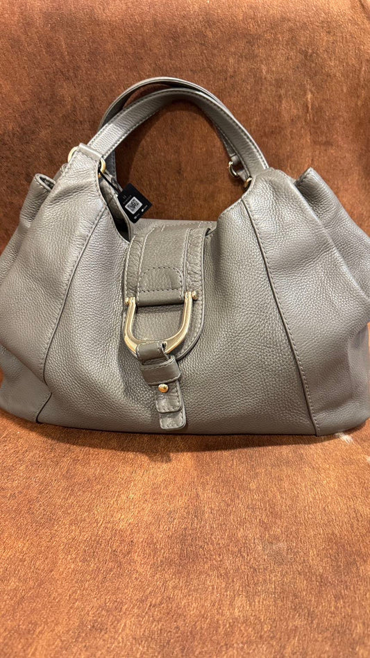 Gucci Hobo Bag Gray Leather Shoulder Bag