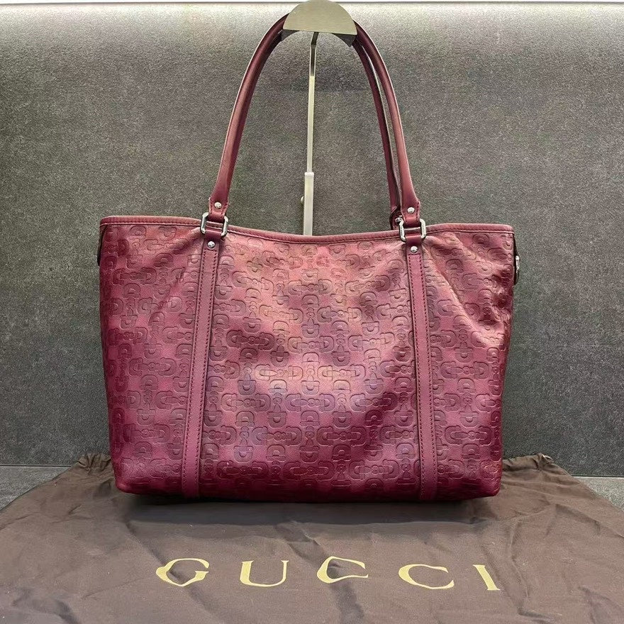 Gucci GG Canvas Wine Tote Bag