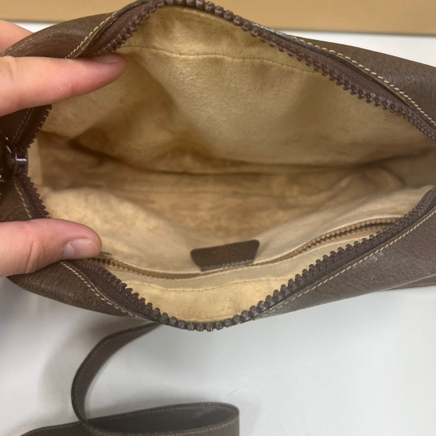 Gucci GG Supreme Brown Crossbody Bag E